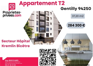 t2 à la vente -   94250  GENTILLY, surface 5 m2 vente t2 - UBI441924956